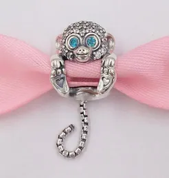 Andy Lewel Authentic 925 Sterling Jewelry Silver Beads Sparkling Monkey Charm Charmsフィットヨーロッパスタイルのブレスレットネックレス8882509