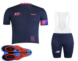 Nowy edukacja EF First Team Jersey Summer Men Men krótkie rękawowe ubrania rowerowe sportowe Szybkie wyścigi wyścigowe noszenie mtb rowerowe stroje Y8240139