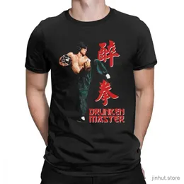 Herr t-shirts porslin kung fu jackie chan berusad master tshirt män t shirt film kinesisk drake slåss kort ärm tee nya vintage skjorta toppar