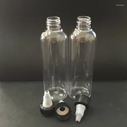 Storage Bottles Fat 120ml Refillable Twist Off Caps Pen Shape Plastic PET Transparent Bottle For E Liquid Juice Oil E-Cig