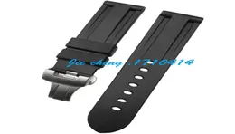 jawoder watchband 24mm men watch 밴드 블랙 다이빙 실리콘 고무 스트랩 스테인리스 스틸 배치 버클 찰스 Panerai lumi8264911