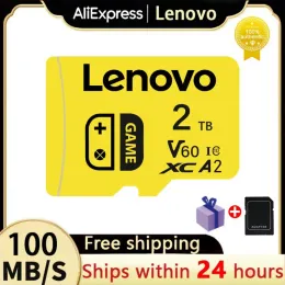 Cartões Lenovo 2TB 1TB TF CARTA DE MEMÓRIA FLASH 512 GB A2 V60 Micro TF SD Card 256 GB Card 128 GB de alta velocidade cartão de memória para Nintendo Switch