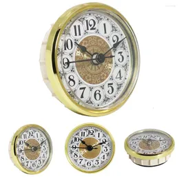 Wall Clocks DIY Quartz Clock Insert Movement Arabic Numeral Replacement Parts Gold 70MM Repair