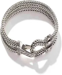 John Hardy Men039s Classic Chain Silver Hook Stand Bracelet 9mm9474212