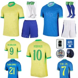 Squadra nazionale Brasile 2 Danilo Soccer Jersey Man Kids 24-25 Copa America 10 Neymar Jr 13 Dani Alves 9 Jesus 18 Antony 1 Alisson 15 Joao Gomes Paqueta Football Kit