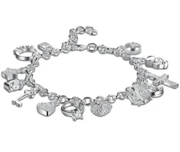 Новые висящие 13 кусочков браслета серебряного цвета браслет нерегулярные модные украшения для женской леди подарок 9960161
