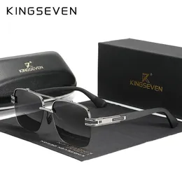 Kingseven Marka Tasarım Güneş Gözlüğü Erkekler için Polarize Gradyan Güneş Gözlükleri Kadın Gözlük Kare Retro Gözlük Okular 240411