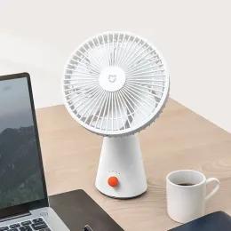 Products Mijia Desktop Fan Handheld 2in1 Portable 4000mah Battery Type C Rechargeable 4 Gear Wind Fan Home and Office