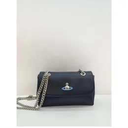 Bags Saturn Colored Western Empress Dowager Small Waste Leather Shoulder Underarm Mini Chain Crossbody Square