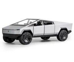 Diecast Model Cars 124 Tesla CyberTruck Pickup Alloy Diecasts Toy Vehicles Metal Toy Car Model Sound and Light Pull Back Collect919534234