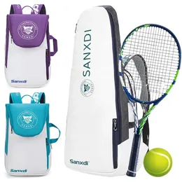Håller 3 rackets tennis ryggsäck stor kapacitet badminton väska vattentät för tennispickleballbadmintonsquash sport 240411