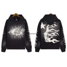 Erkek Hoodies Sweatshirts Pantolon Moda Ham Edge Nakış Büyük Boyutu Hoodie Y2K Street Hip-Hop Harajuku Çok Yolcu Gevşek Sweatshirt Kadınlar Stephemeralew