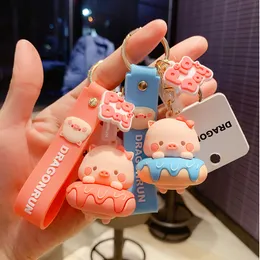 Coppia di portachiavi per bambola per cucciolo di piggy genuino, borse di crashchain adorabile coreano, adorabili accessori appesi all'ingrosso