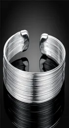 Bangle Women Women Favorite Silver Color Jewelry Retro European Style Trend for Lady Chain Open Bracelet B0232801499