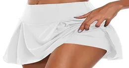 تنورات تنس تنس سراويل رياضية تنورة 2in1 ألوان صلبة الجري الجري Skort 449F5376986