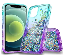 iPhone 13 Pro Max 12 용 액체 Quicksand Glitter Case 12 11 고급 다이아몬드 소프트 TPU 충격 방지 보호 커버 7455256