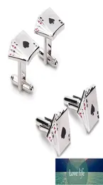 1 Paar Schmuck 4a Poker Manschettenknöpfe Männliches französisches Hemd Manschettenlinks Karten Design Cufflink Mode für Männer039s Schmuck 9765813