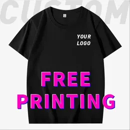 Men's Suits A2104 T-shirt Printing Logo Image Work Clothes Diy Short Sleeved Top Cotton Enterprise Embroidery Team Culture Shirt