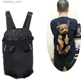 Backpack de cães Backpack de cachorro Portador de animais de estimação Kangaroo Bolsa de cachorro de cachorro respirável para cachorro Carrier carregando bolsa de viagem para cachorro gato de gato L49