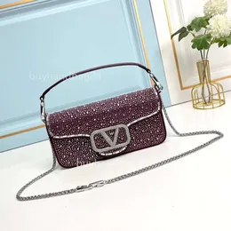 Женщина Vallentinos Bags Vlogoo Designer Bag 2024 Crystal Evening Swork Diamond Women Fashion Loco Underam