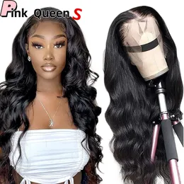 European and American elastic breathable lace front wig 13x4 women black large wave chemical fiber high-temperature wig glueless wig curly wigs windy