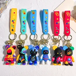 Fashion Cartoon Movie Charakter Keychain Gummi und Schlüsselring für Rucksackschmuckschlüsselkette 084029