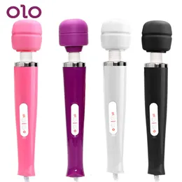 OLO poderoso Big Magic Wand Vibrator CLIT ESTIMULADOR DO MASSAGER AV VIBRADORES VIBRADORES VIBRANTES DILDO 10 VELOCIDADES TRABOTAMENTOS SEXY PARA MULHERES