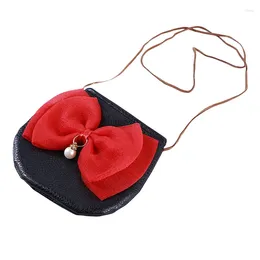 Bolsas de ombro Versão coreana do fofo cartoon garotão bolsa de moeda arco elegante zíper minimalista gorjeta mini mini