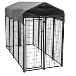 ملابس الكلاب محظوظ 8ft × 4ft 6ft Uptown Welded Secure Wire Outdoor Pet Kennel Playpen Crate Accessories