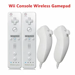 Camundongos 1 par com o controlador Nunchuck Set Motion Plus Remote Controller Wii Remote Controller Gamepad para Nintendo Wii Games Control