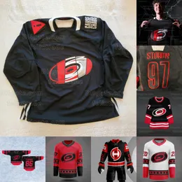 Sebastian Aho Hurricanes 2024 Causa Chaos Hurricanes Jersey Jaccob Slavin Max Pacioretty Dylan Coghlan Frederik Andersen Stanley Cup Series Series Maglie