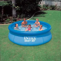 Intex 6 8 10 Fuß Sommer Schwimmbad Erwachsener aufblasbarer Ring Riese Familien Garten Wasser spielen über gemahlenen Kindern Piscine 240416