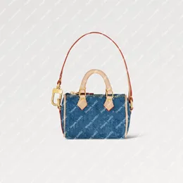 الانفجار الجديد للسيدات السرعة الدقيقة y سحر Bag M01701 Denim Canvas Dual Function Bag Bag سحر AdoStin Classic Caseory Miniature On-Trend Way لتحمل المصمم