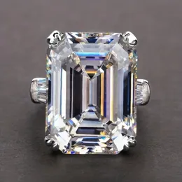 Princess Cut Promise Ring 925 Sterling Silver Crystal Cubic Zirconia Dichiarazione della festa Festa Wedding Cand Rings for Women Finger Jewelry