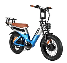 USA Stock 2000W Dual Motors Ebike 48V 30Ah (15ah+15ah Dual) Battery 35MPH Electric Bicycle 26" Fat Tire Shim 7 Speed Hydraulic Disc Brake 150 Miles Max Range Electric Bike