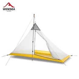 Widesa Outdoor Tält Internt andningsbart nät 20D Nylon Sunshade Canopy Vandring Ultralight Shelter Fishing Sleeping Travel Camp 240408