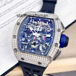Men Watch Series Top Edition RM011 Sport Wristwatches Mechanical New Wrist Automático de 18k Platinum original
