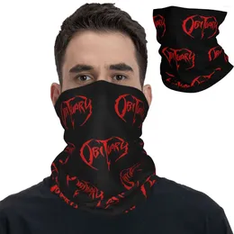 Scarves Obituary Band Logo Death Metal Bandana Neck Cover Bring The Noise Wrap Scarf Warm Headband Cycling For Men Women Adult Winter