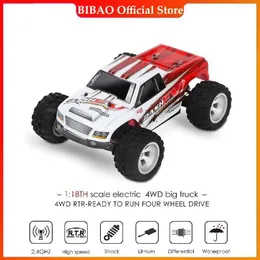 Diecast Model Cars Wltoys A979 A979A A979B RC CAR RC 70KMH HighSpeed Track 118 Electric Fourwheel Drive Choque Absorvedor Carro 24g Controle remoto Carro impermeável J240417