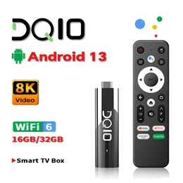 DQ06 ATV Mini TV Stick Android12 Allwinner H618 Quad Core CORTEX A53 Suporte 8K Vídeo 4K WIFI6 BT VOZ REMOTO SMART TV Caixa 240221