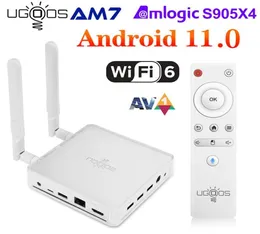 Ugoos AM7 TV Box Android 11 Amlogic S905x4 DDR4 4GB RAM 32GB ROM دعم AV1 CEC HDR WIFI6 1000M BT50 OTT 4K TVBOX4941785