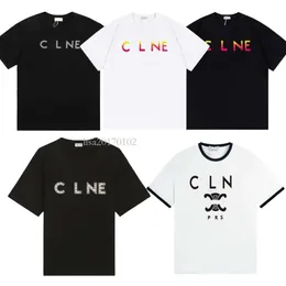 23 New Cotton Breathable Sports Casual T-shirt Sports Fashion Designer Rivet Gradient Letters Niche Brand Mens T Shirt