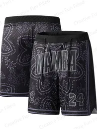 Anacarico Flower Hiphopmamba #8 24 Baskerball Pants Jersey Sun Beach Shorts Fitness Sports Training Basketball 240402