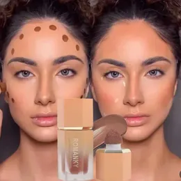 Vattentät ansikte vätskekontur concealer bronzer svamp stick naturlig foundation matt långvarig markörskönhet kosmetika