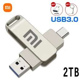 アダプターXiaomiオリジナルUSB 3.0ペンドライブ2TBハイスピードペンドライブ4TBメタルUSBフラッシュドライブ512GB 256GBポータブルSSDメモリ型