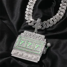 Hip Hop Persönlichkeit Spielmaschine Halskette Anhänger Full Diamond Anhänger Halskette 305x