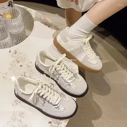 Casual Shoes Women's Sports 2024 Suede Woman Training Spring and Summer Flat for Female. Girl's Sweet Style
