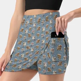 تنانير The Golden Retriever Women's Skirt Mosthetic Fashion Shorts Retrievers Dog Labrador Dogs