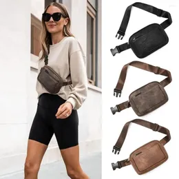 Umhängetaschen Fashion Mini PU Leder -Fanny -Packungen mit versteckten Taschenverstellbare Gurt Ladies Belt Body Crossbody Taille Geldbörsen