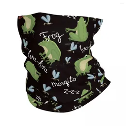 Scarves Cute Frog Mosquitos And Hand Lettered Bandana Neck Gaiter Balaclavas Face Mask Scarf Multifunctional Headwear Sports For Men